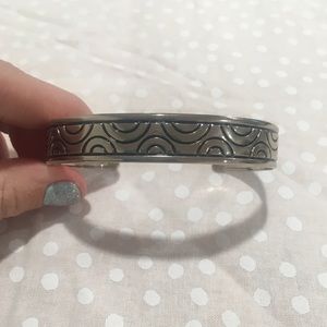 Silver Rainbow Cuff Bracelet